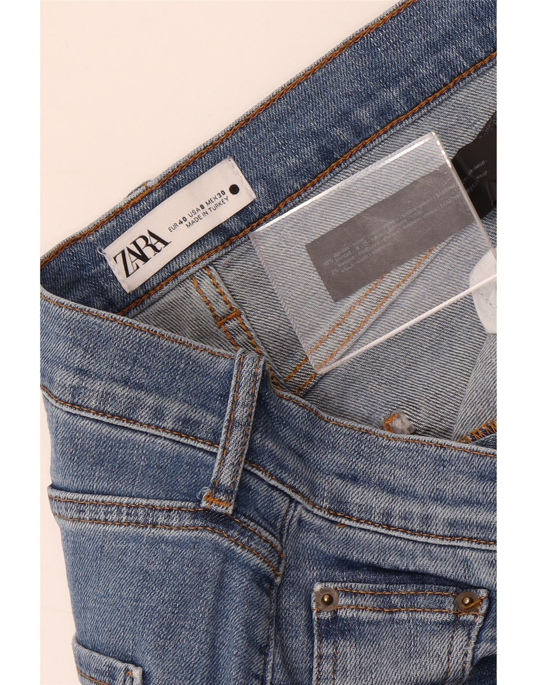 Damskie proste dżinsy Zara EU 40 Medium W30 L27 Niebieskie bawełniane