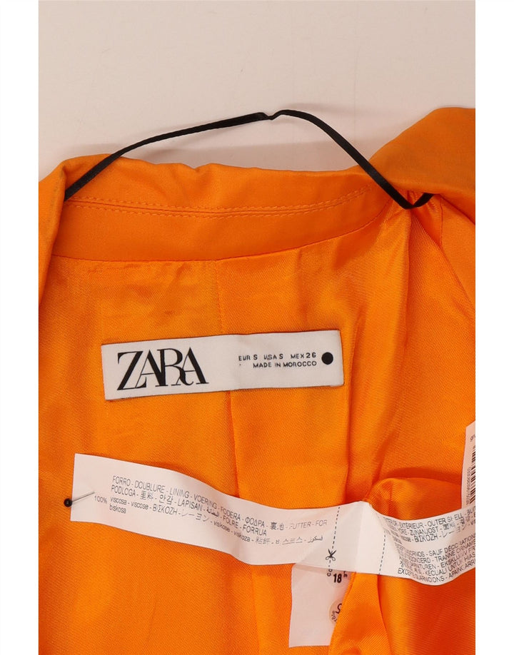 Damska marynarka Zara Oversize zapinana na 2 guziki UK 10 Small Pomarańczowa wiskoza