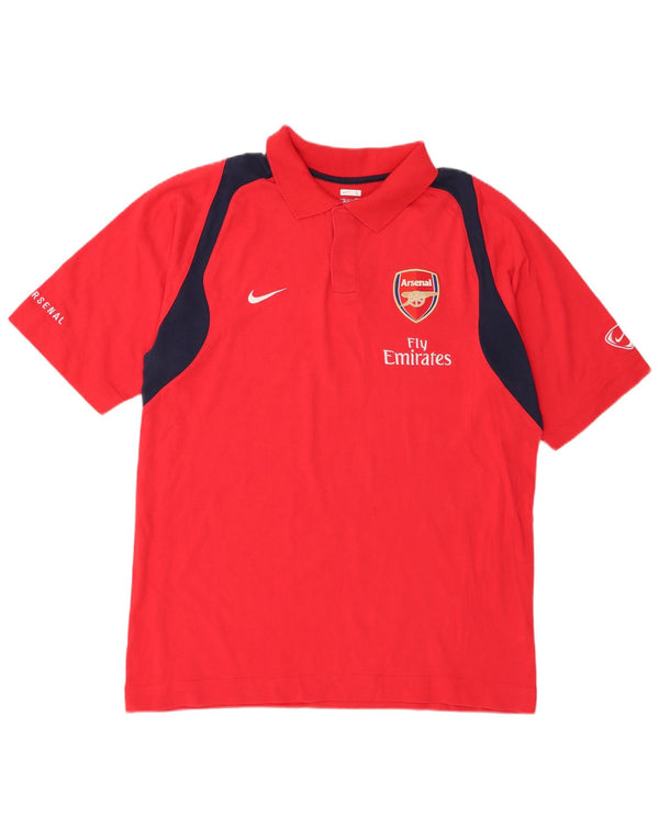 Męska koszulka polo Nike Arsenal Graphic UK 42/44, duży czerwony blok kolorów