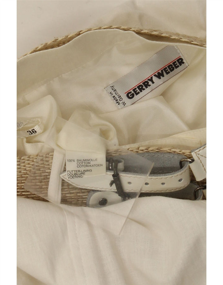 Damska rozkloszowana spódnica Gerry Weber EU 36 Small W26 Biała bawełna