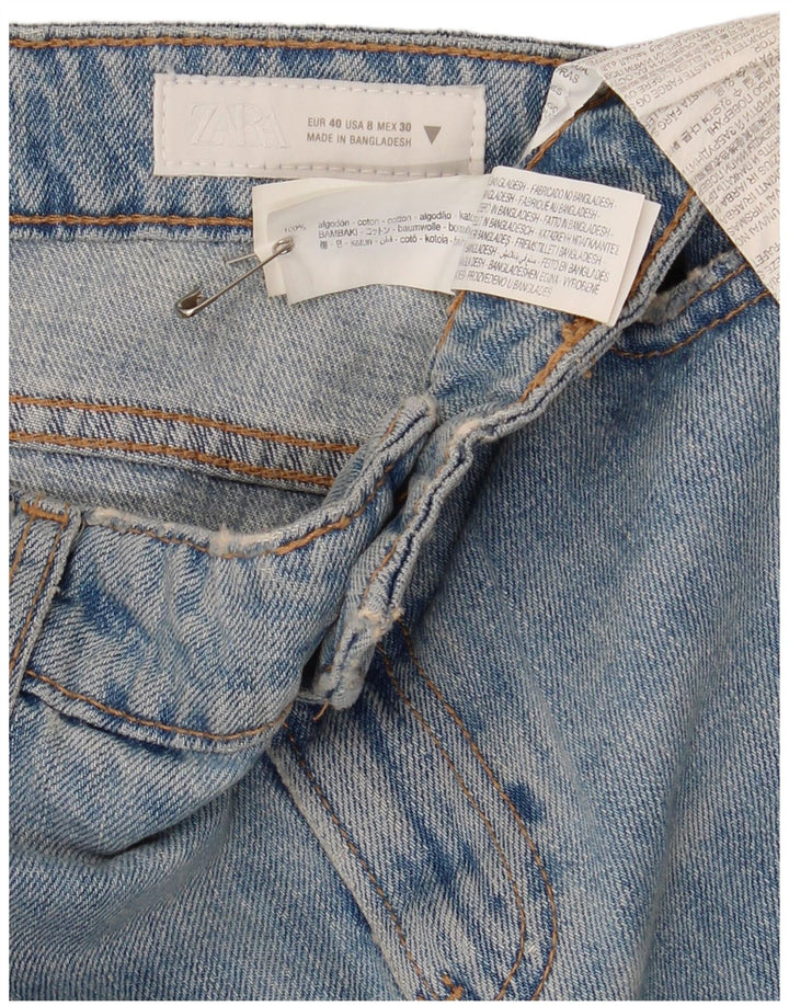 Damskie proste dżinsy Zara EU 40 Medium W34 L34 Niebieskie bawełniane