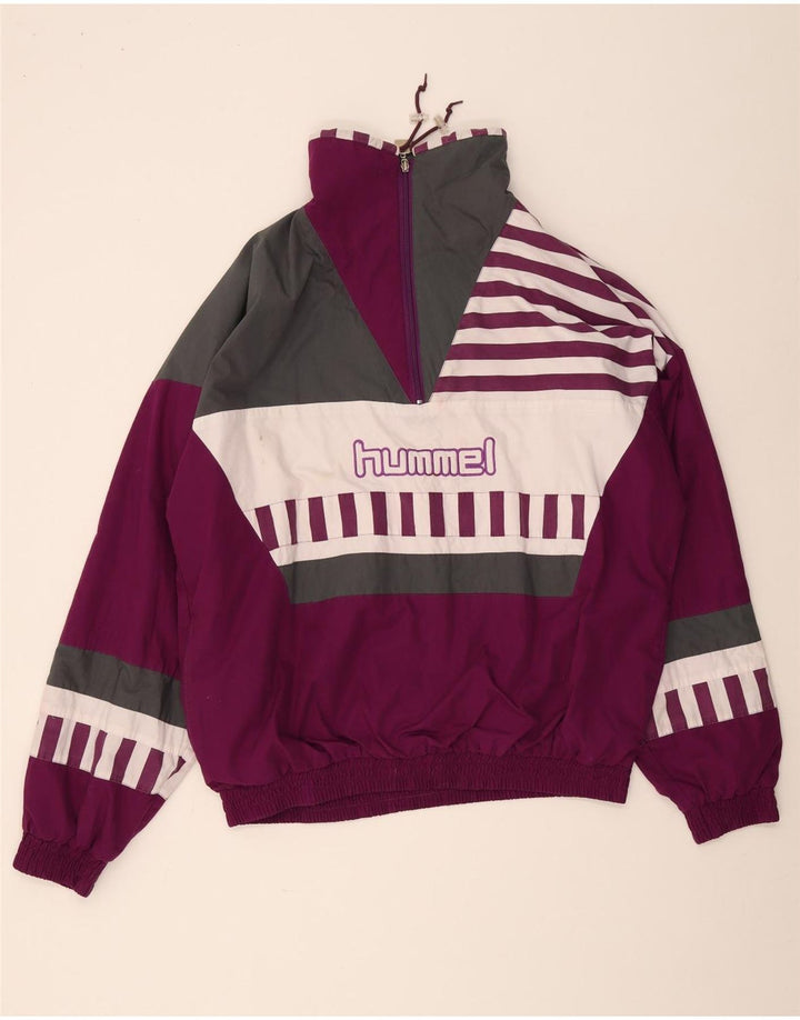 Hummel Męska bluza dresowa z grafiką Top Jacket 2XL Fioletowy blok kolorów