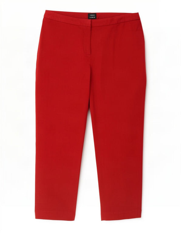 Damskie proste spodnie codzienne John Lewis UK 12 Medium W30 L26 Burgundowe