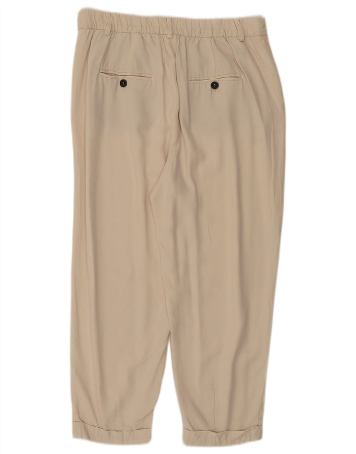 Spodnie damskie ZARA Pegged Capri Medium W28 L22 Beżowy Lyocell