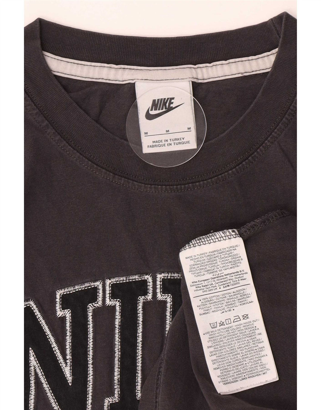 Męska koszulka z grafiką Nike, bawełniana koszulka w kolorze średniej szarości