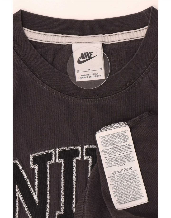 Męska koszulka z grafiką Nike, bawełniana koszulka w kolorze średniej szarości