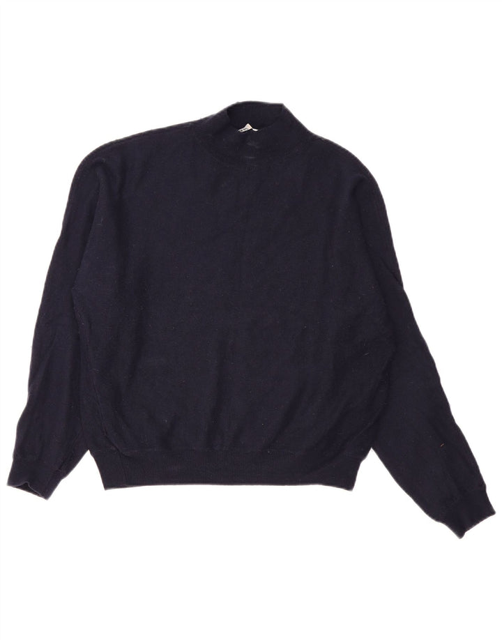 Sweter damski Zara z golfem UK 14, średni granatowy nylon