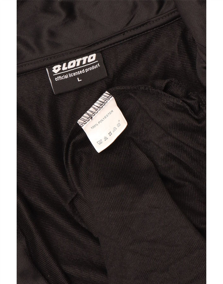 Męska kurtka dresowa LOTTO, duża, czarna, poliestrowa