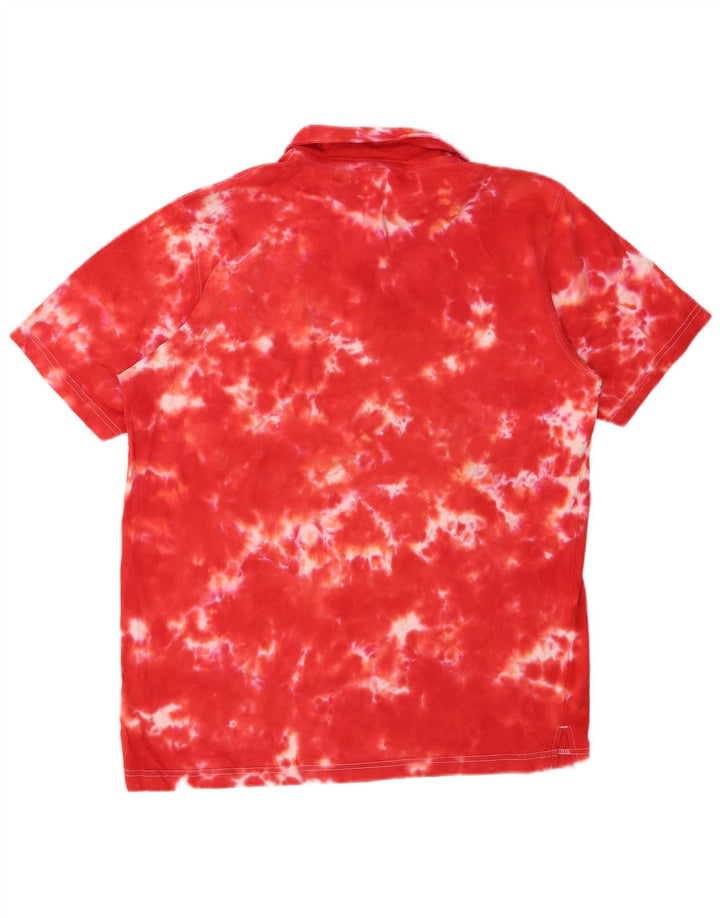 Męska koszulka polo PUMA, duża, czerwona tkanina Tie Dye