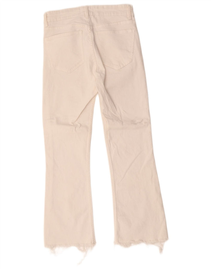 Damskie jeansy Bootcut Zara EU 38 Small W28 L25 Biała bawełna