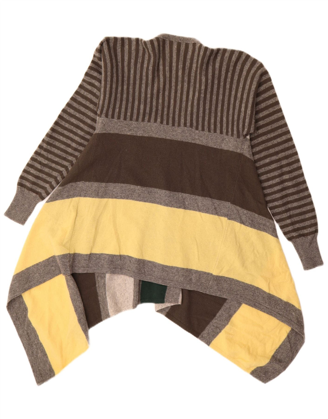 Sweter damski Benetton z dekoltem w kształcie litery V, UK 10, w małe, wielokolorowe paski