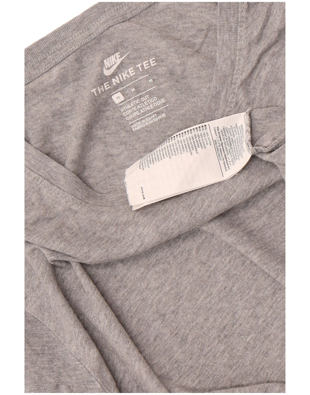 Męski t-shirt Nike o kroju sportowym, średnioszary, bawełniany w cętki