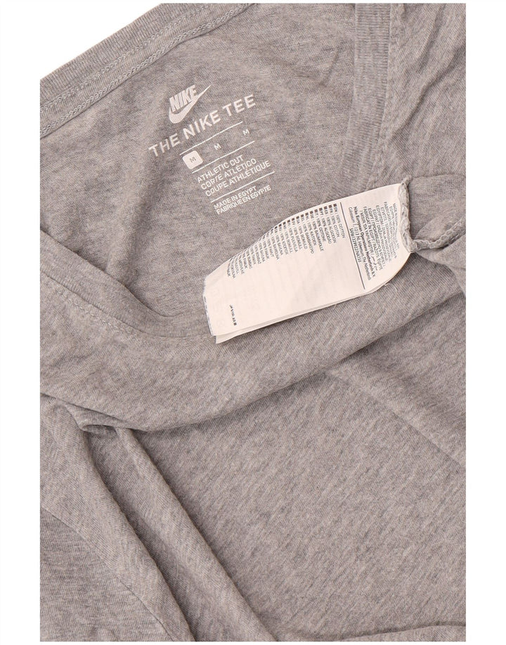 Męski t-shirt Nike o kroju sportowym, średnioszary, bawełniany w cętki