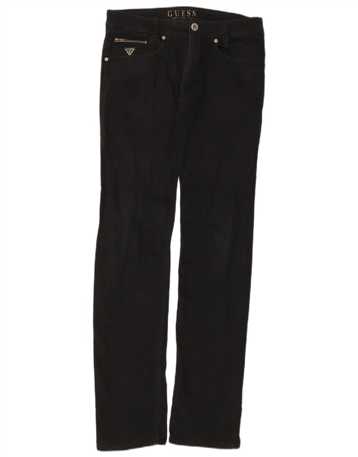 Guess Jeansy Damskie Slim W30 L34 Czarne Bawełniane