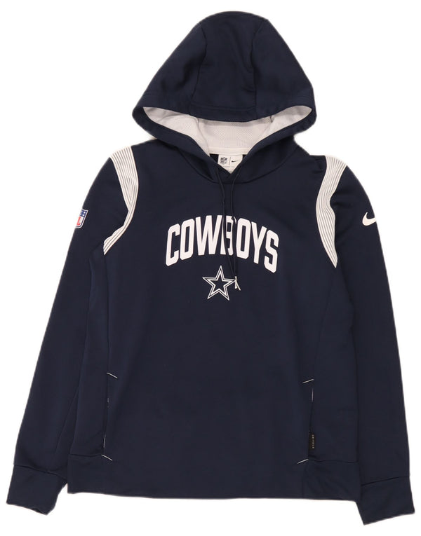 Męska bluza z kapturem Nike Dallas Cowboys z grafiką, mała, granatowa, z blokami kolorów