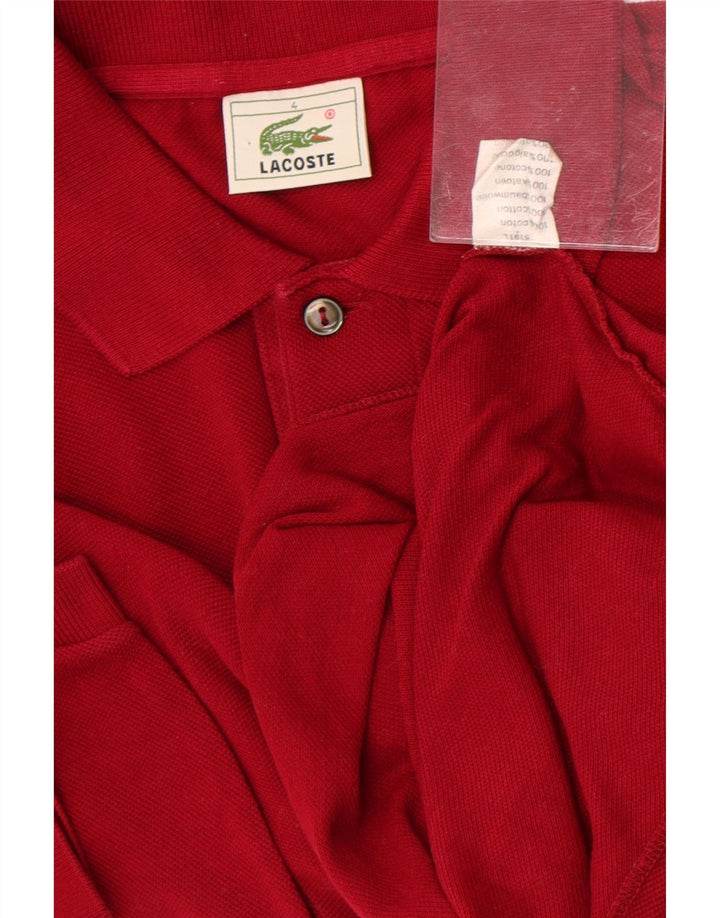 Męska koszulka polo Lacoste, rozmiar 4, średnia czerwona, bawełniana