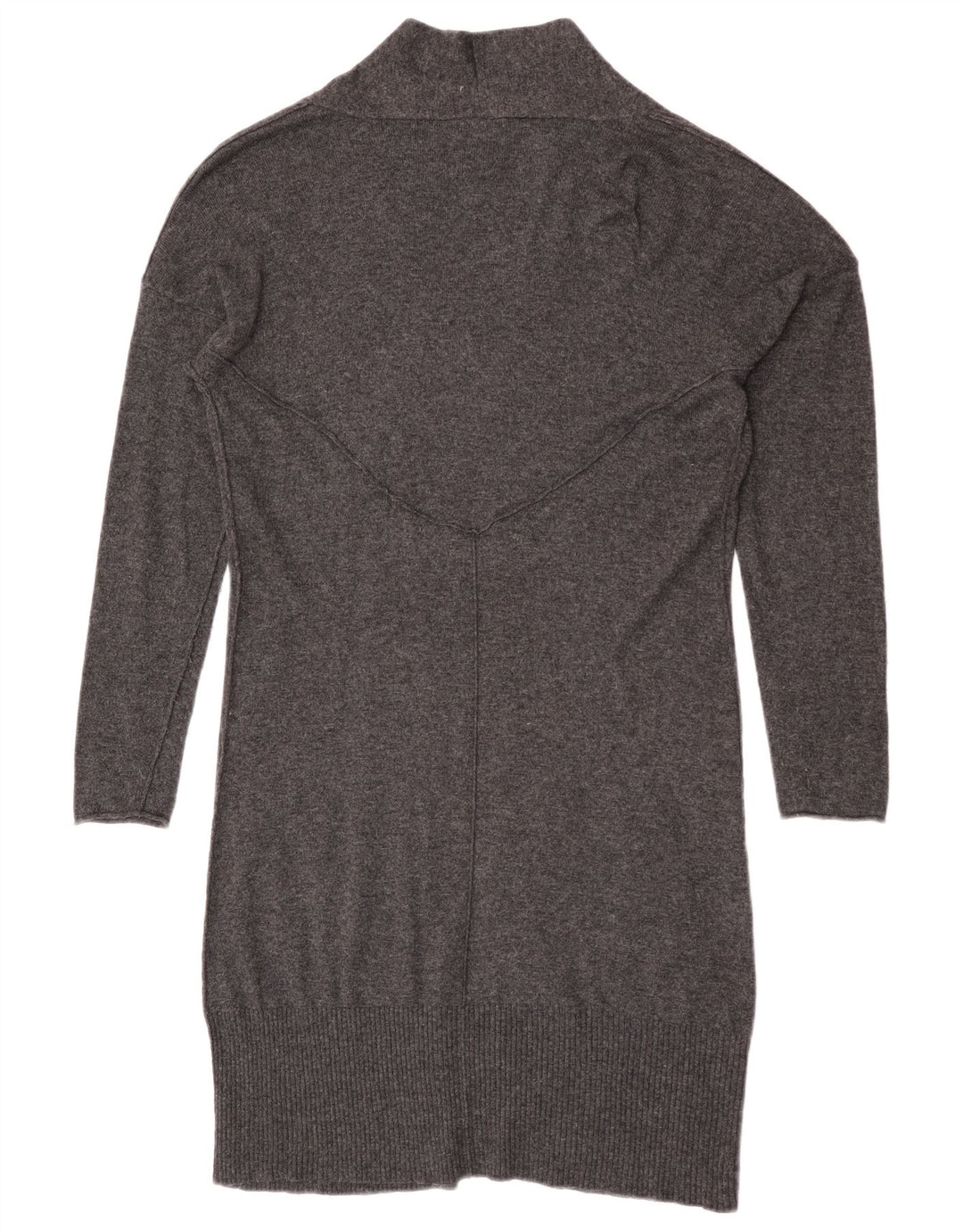 Damski sweter rozpinany White Stuff o przedłużonym fasonie, UK 14, średnioszara wiskoza