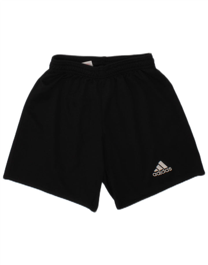 ADIDAS Boys Climalite Sport Shorts 7-8 Years  Black Polyester