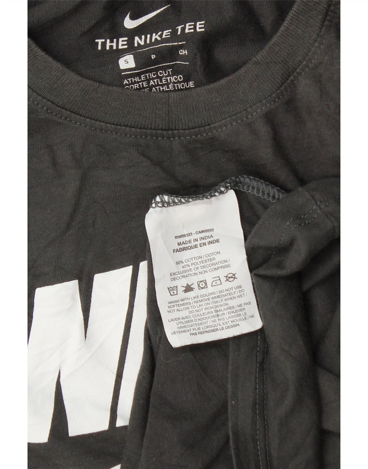 Męskie buty sportowe Nike o kroju małym, szarej bawełny