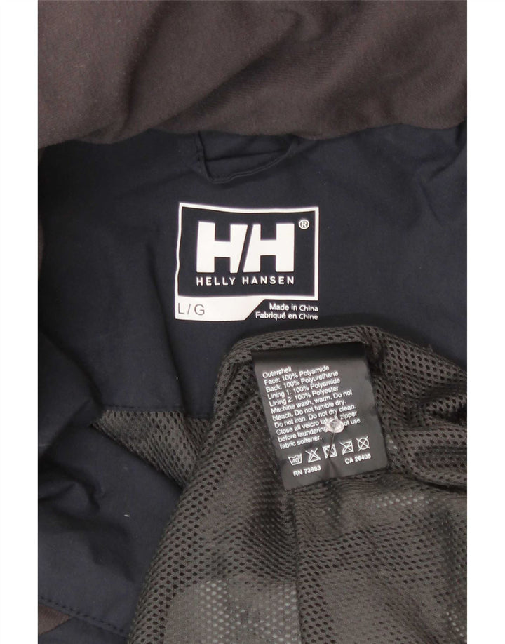 Męska kurtka wiatrówka Helly Hansen UK 40, duża, granatowa, blok kolorów