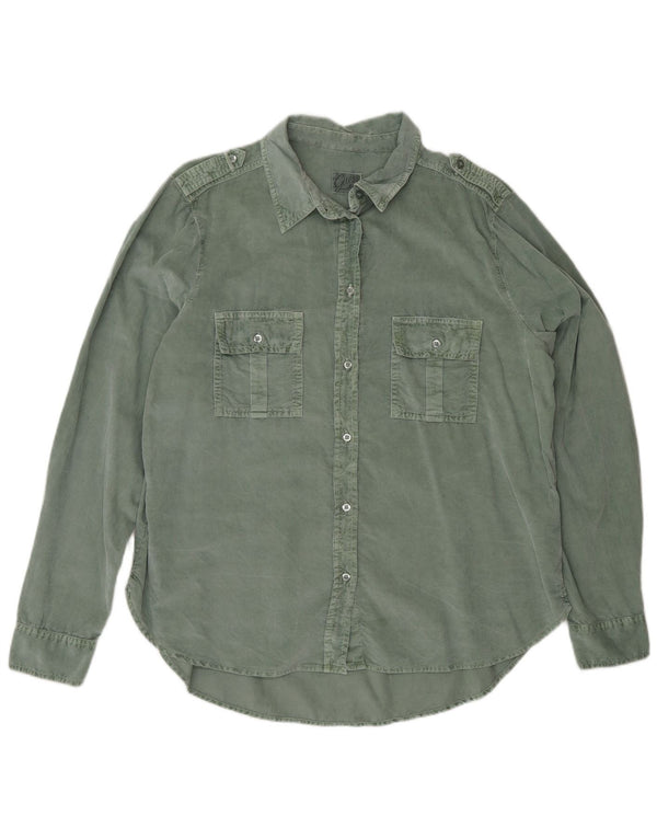 Damska koszula sztruksowa Guess Military Oversize UK 12, średnia, zielona bawełna