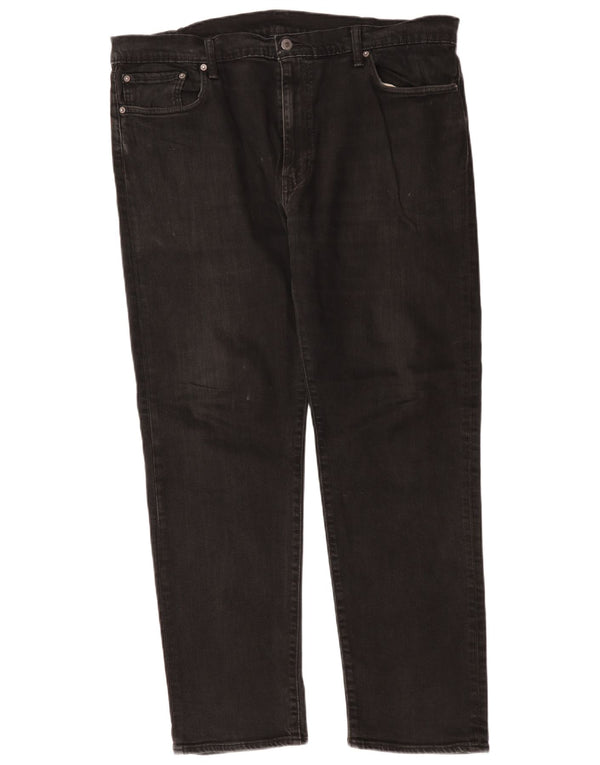 Męskie proste dżinsy Levi's W42 L31 Czarna bawełna