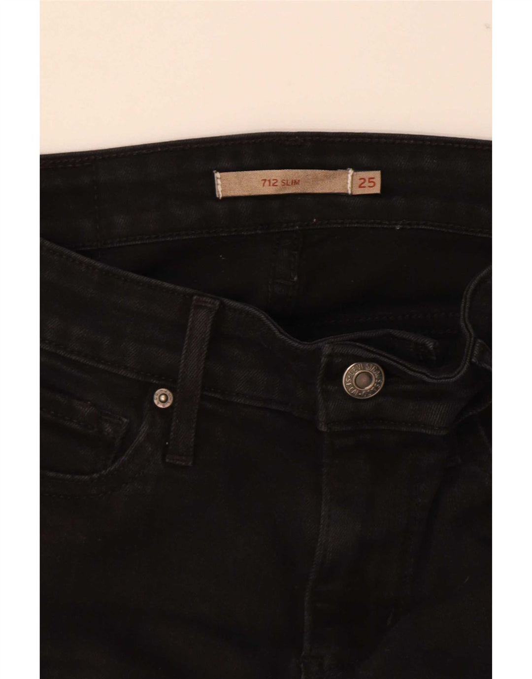 Damskie jeansy Levi's 712 Slim W25 L29 Czarne