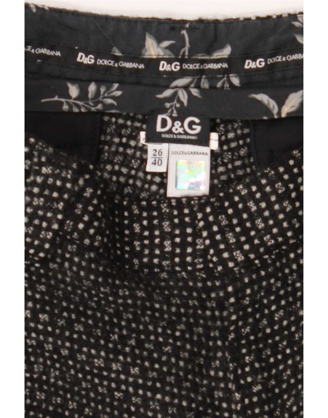 Damskie spodenki codzienne Dolce & Gabbana IT 40 Small W26 Czarne nakrapiane