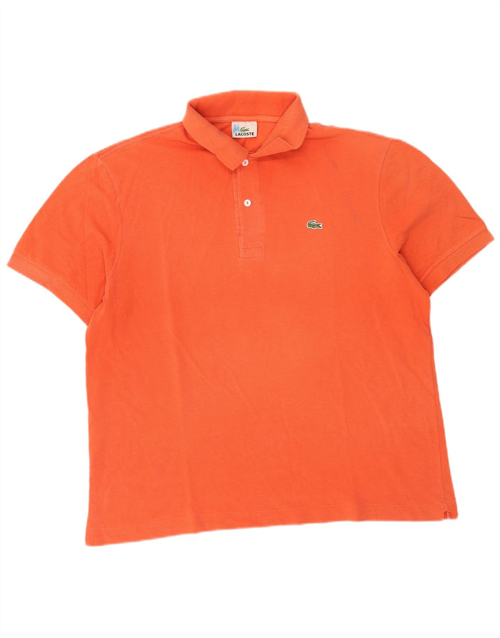 Męska koszulka polo Lacoste, rozmiar 6, XL, pomarańczowa, bawełniana
