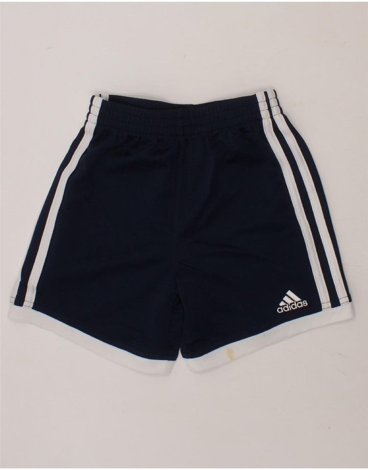 ADIDAS Boys Sport Shorts 2-3 Years  Navy Blue Polyester Vintage Adidas and Second-Hand Adidas from Messina Hembry 