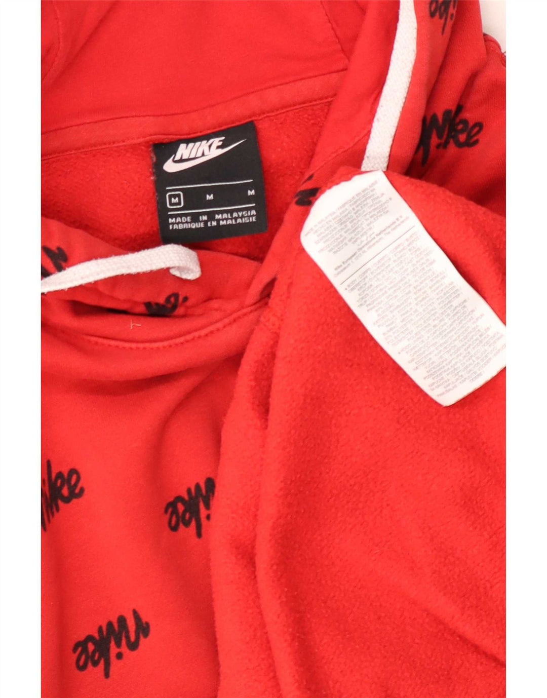 Męski sweter z kapturem Nike Graphic, średnio czerwony, bawełniany