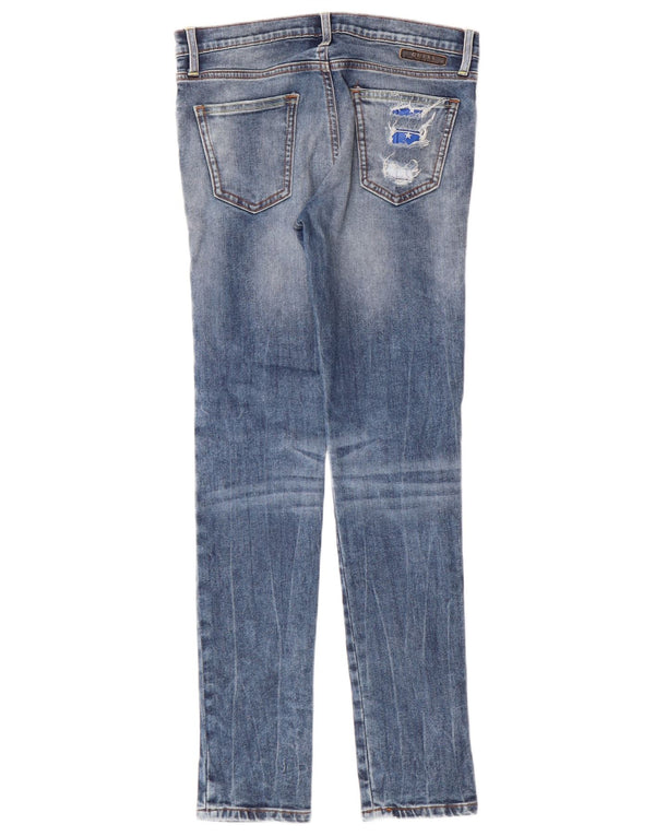 Guess Dziewczęce Dżinsy Skinny Distressed 13-14 lat XL W30 L29 Niebieska bawełna