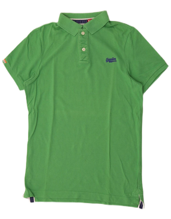 Męska koszulka polo Superdry 2XL, zielona bawełna