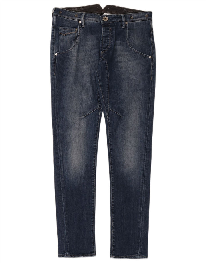 Damskie jeansy Gas Slim W26 L30 Niebieskie bawełniane