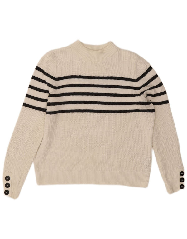 Damski sweter z golfem MINT VELVET UK 10 w małe białe paski