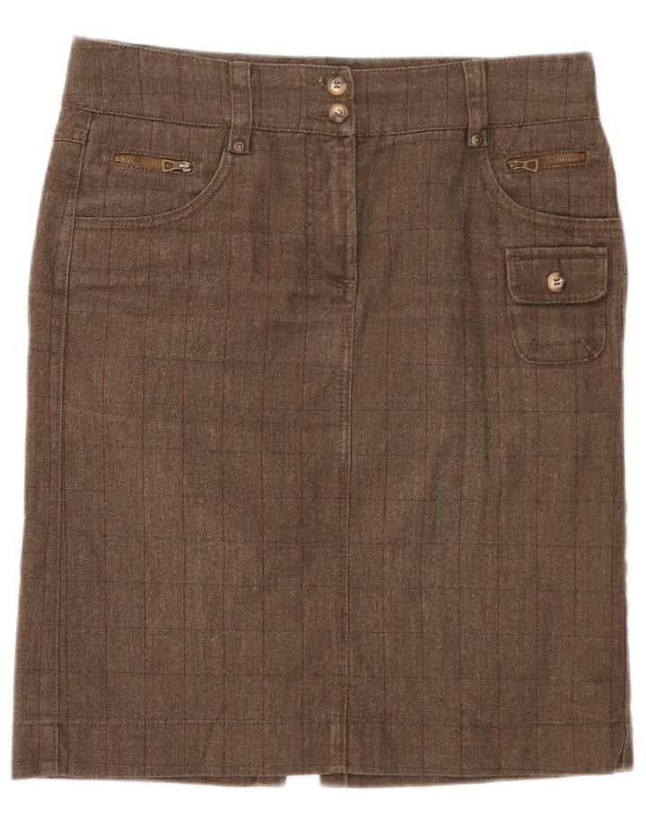 Marlboro Classics Damska spódnica Cargo EU 42 Large W32 Brązowa jodełka