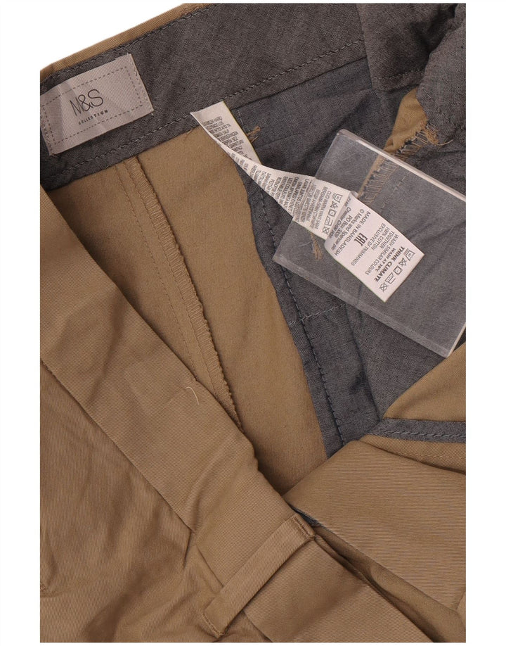 Marks & Spencer Męskie spodenki Chino W42 2XL Beżowa bawełna