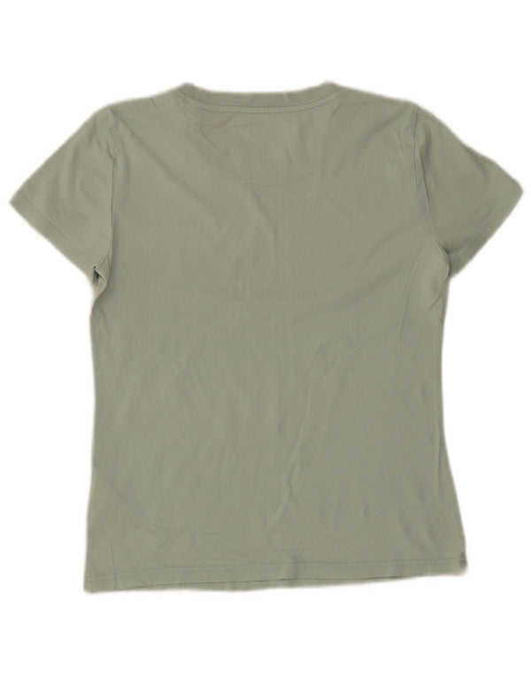 Adidas Womens Graphic T-Shirt Top UK 8/10 Small Green Cotton