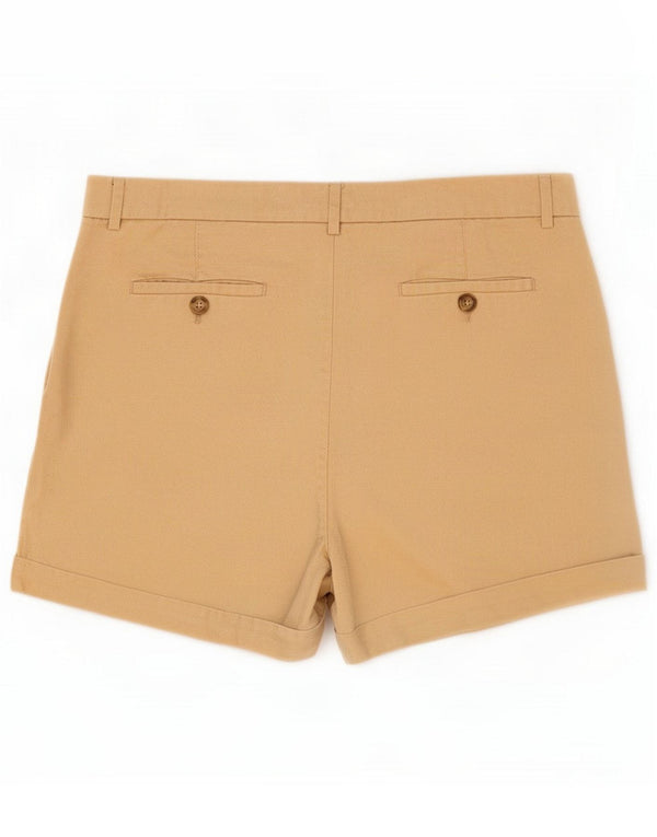 Marks & Spencer Womens Chino Shorts UK 16 Large W36 Beige Lyocell
