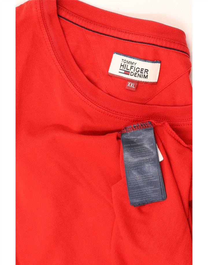 T-shirt męski Tommy Hilfiger Top 2XL, czerwony, bawełniany
