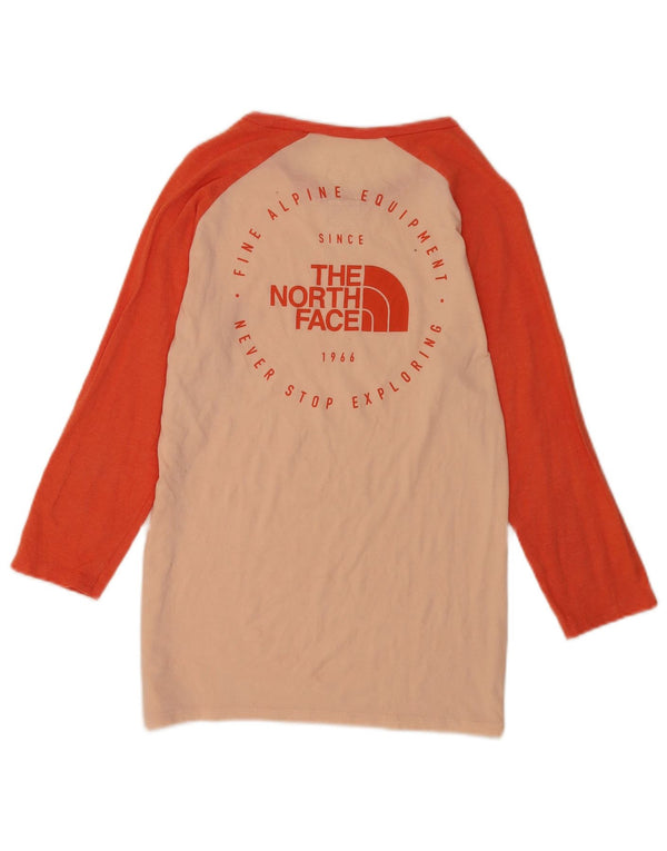 Damski top z grafiką The North Face z rękawem 3/4, UK 12, w kolorze średniego różu