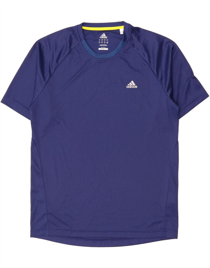 ADIDAS Mens Climalite T-Shirt Top Small Blue Polyester Vintage Adidas and Second-Hand Adidas from Messina Hembry 