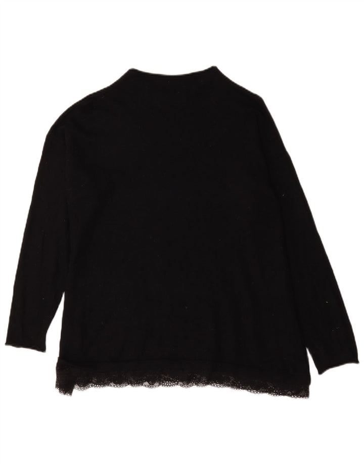 Marks & Spencer Damski sweter z golfem UK 14, duży, czarny