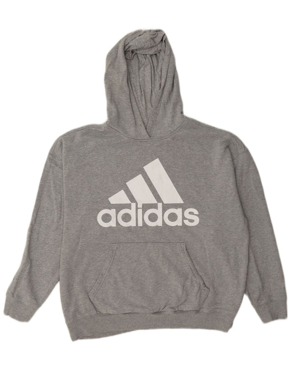 Damska bluza z kapturem Adidas Graphic Oversized UK 12/14 Medium Grey Flecked