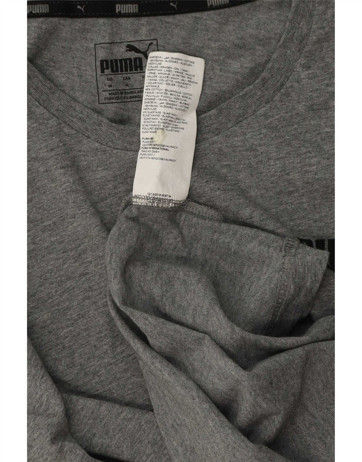 T-shirt męski Puma Top, średnioszary, bawełniany