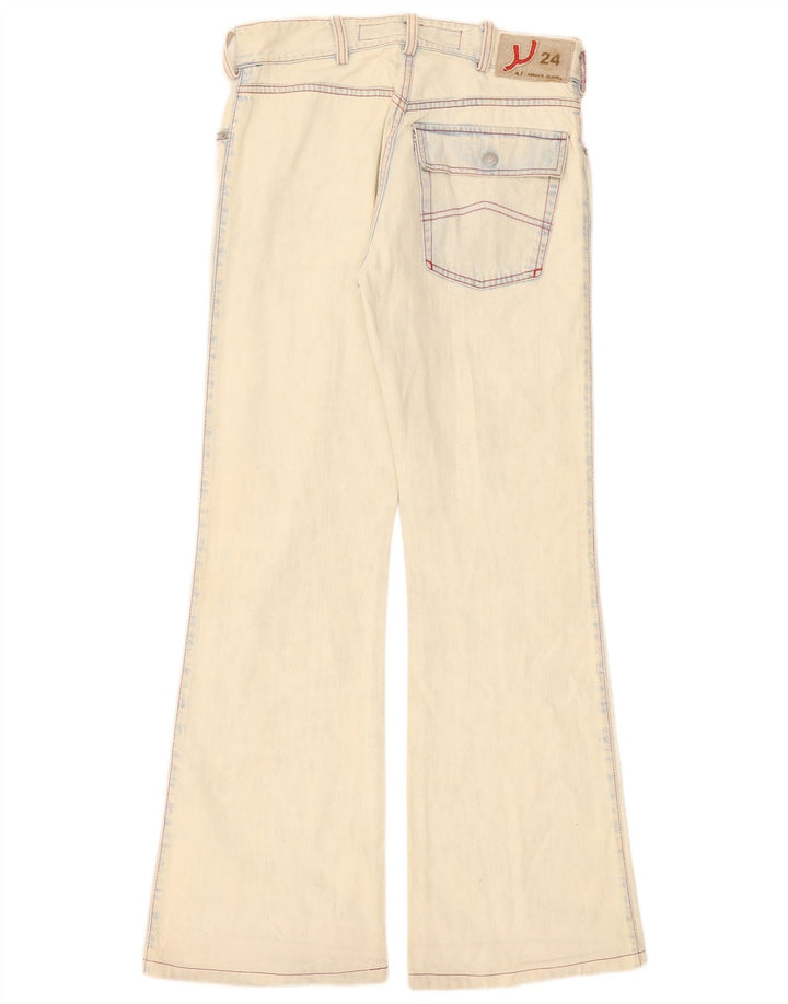 Damskie jeansy rozkloszowane Armani W31 L31 z białej bawełny