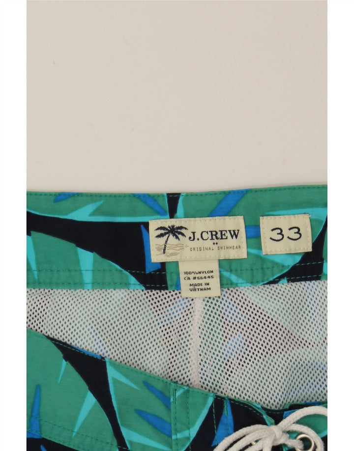 J. CREW Mens Abstract Pattern Swimming Shorts Medium Navy Blue Nylon Vintage J. Crew and Second-Hand J. Crew from Messina Hembry 