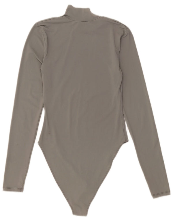 Damskie body z długim rękawem Zara UK 12 Średni szary nylon