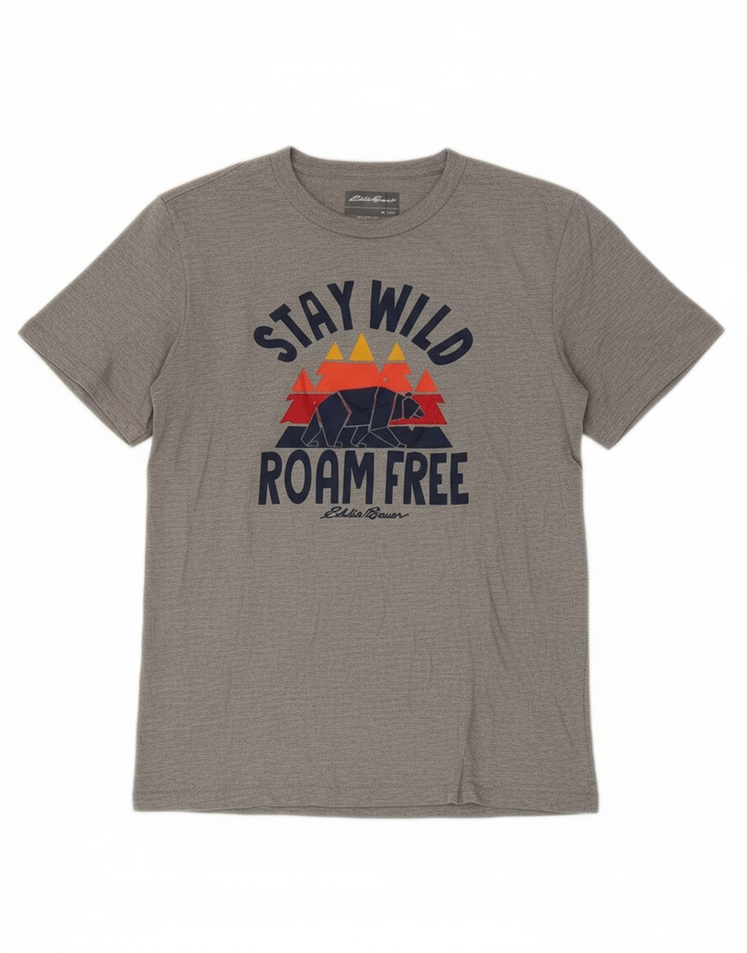 EDDIE BAUER Boys Graphic T-Shirt Top 12-13 Years Large Grey