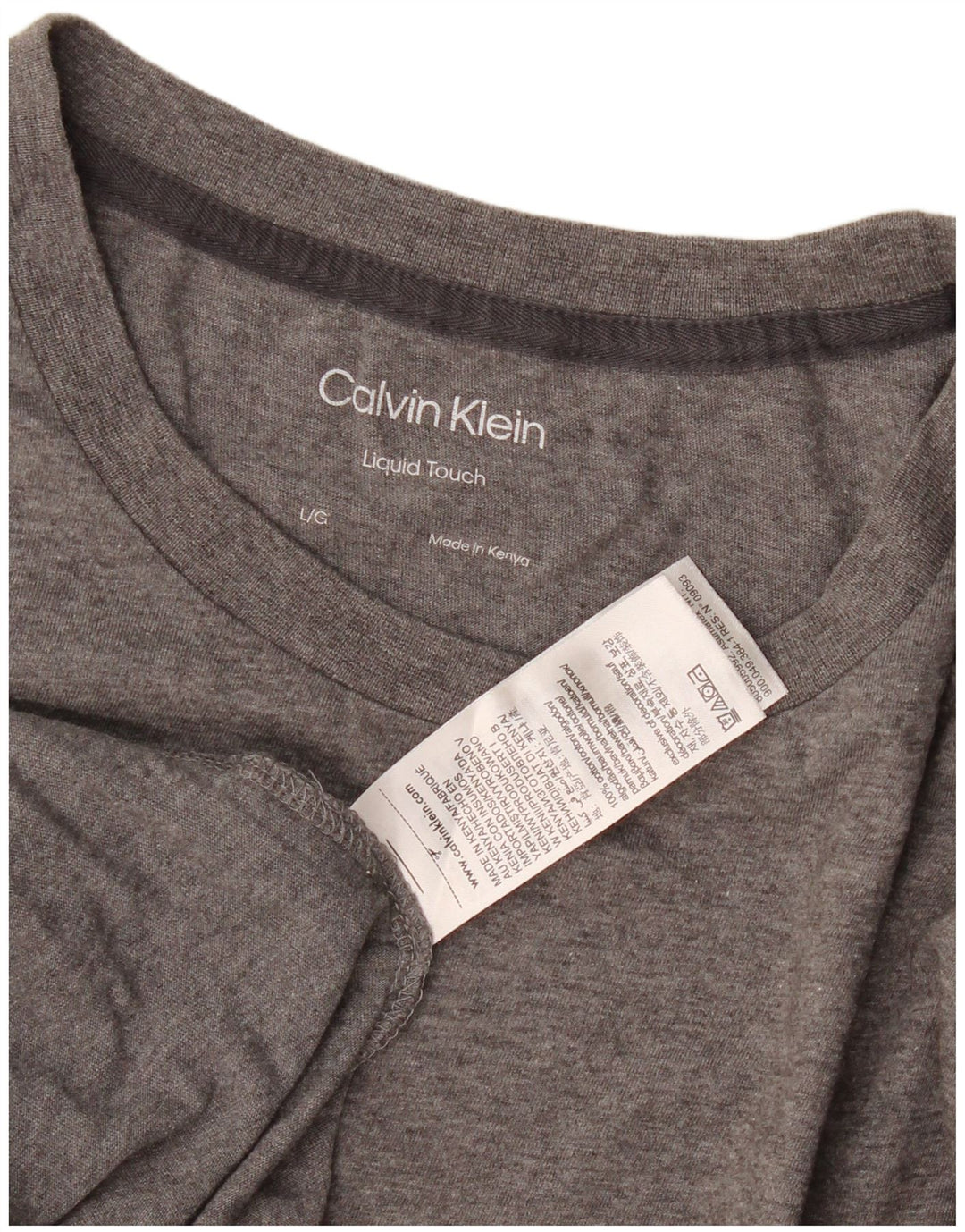 Męski T-shirt Calvin Klein, duży, szary, bawełniany